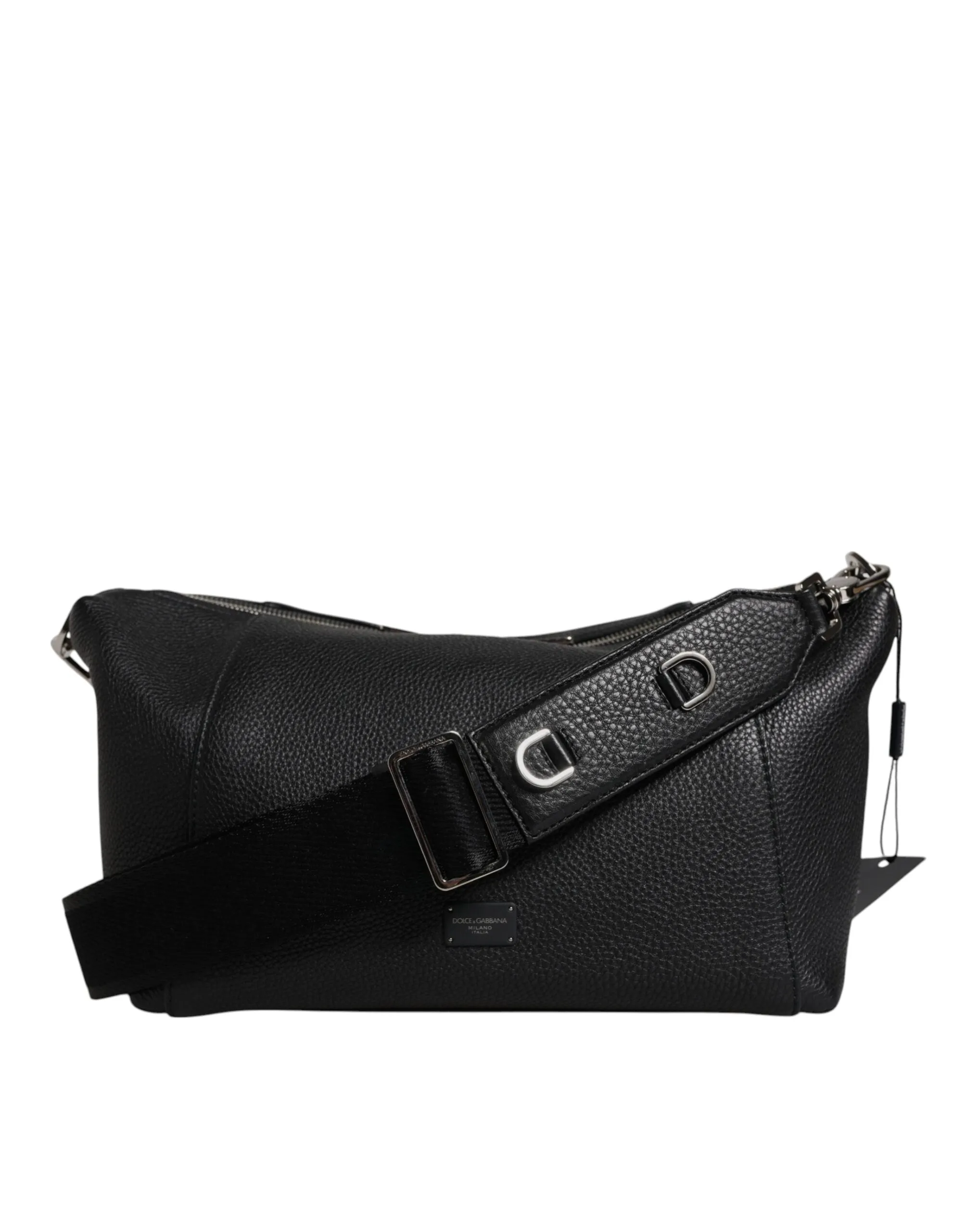 Dolce & Gabbana Leather Logo Plaque Shoulder Crossbody Men's Bag