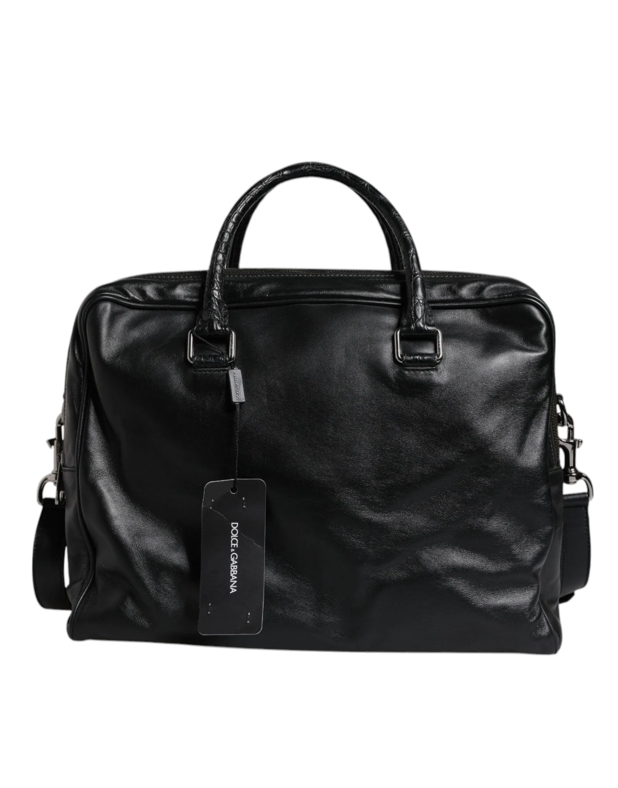 Dolce & Gabbana Leather Messenger Shoulder Strap Men's Bag