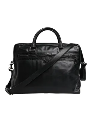 Dolce & Gabbana Leather Messenger Shoulder Strap Men's Bag