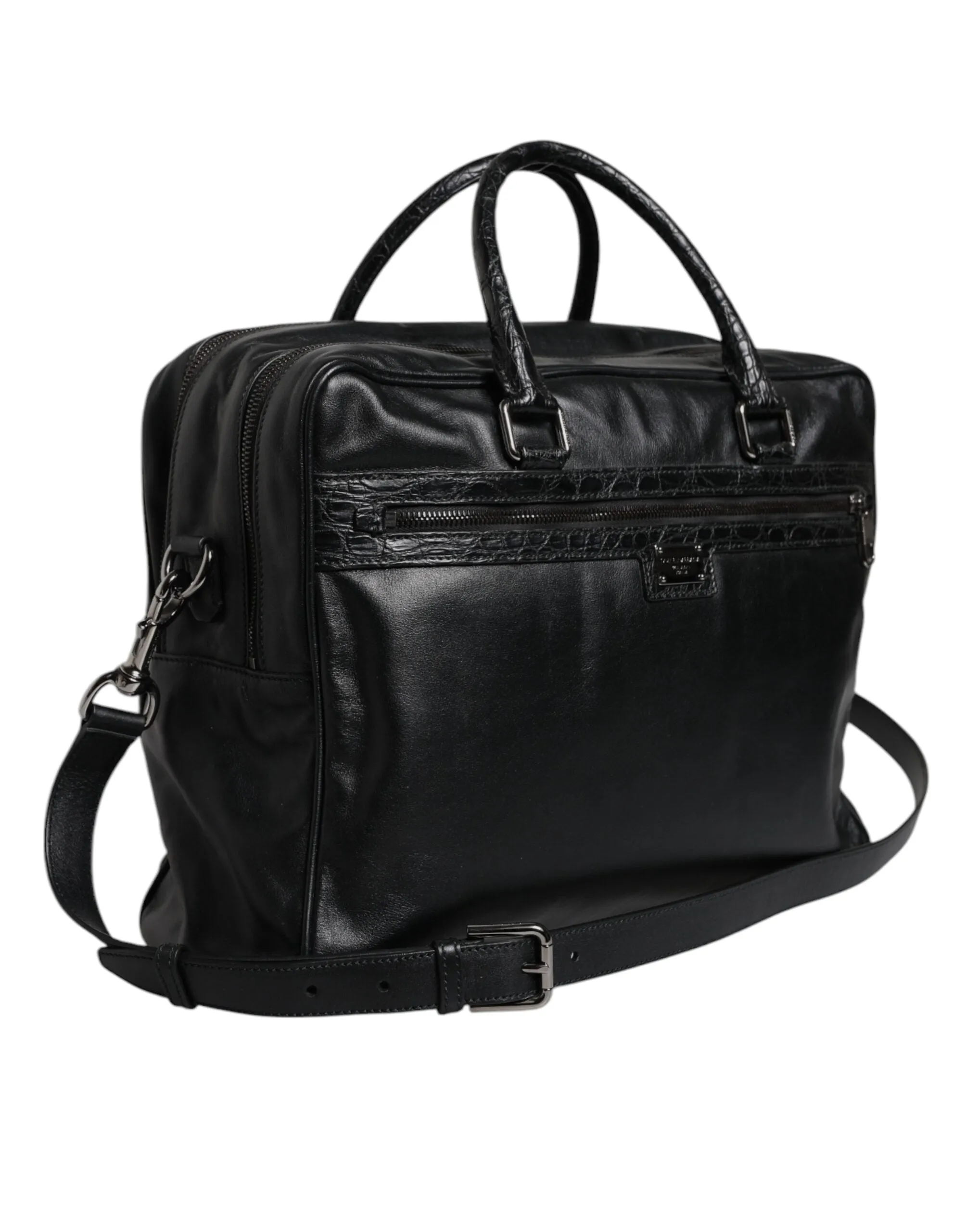 Dolce & Gabbana Leather Messenger Shoulder Strap Men's Bag