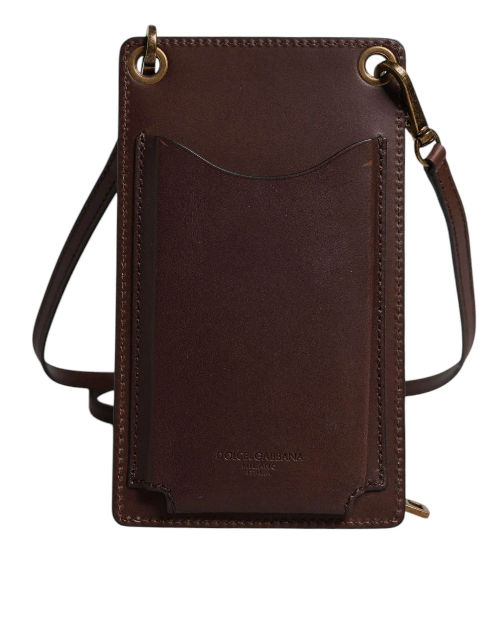 Dolce & Gabbana Leather Neck Strap Cross Body Sling Men's Bag (Pre-Owned)