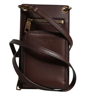 Dolce & Gabbana Leather Neck Strap Cross Body Sling Men's Bag (Pre-Owned)