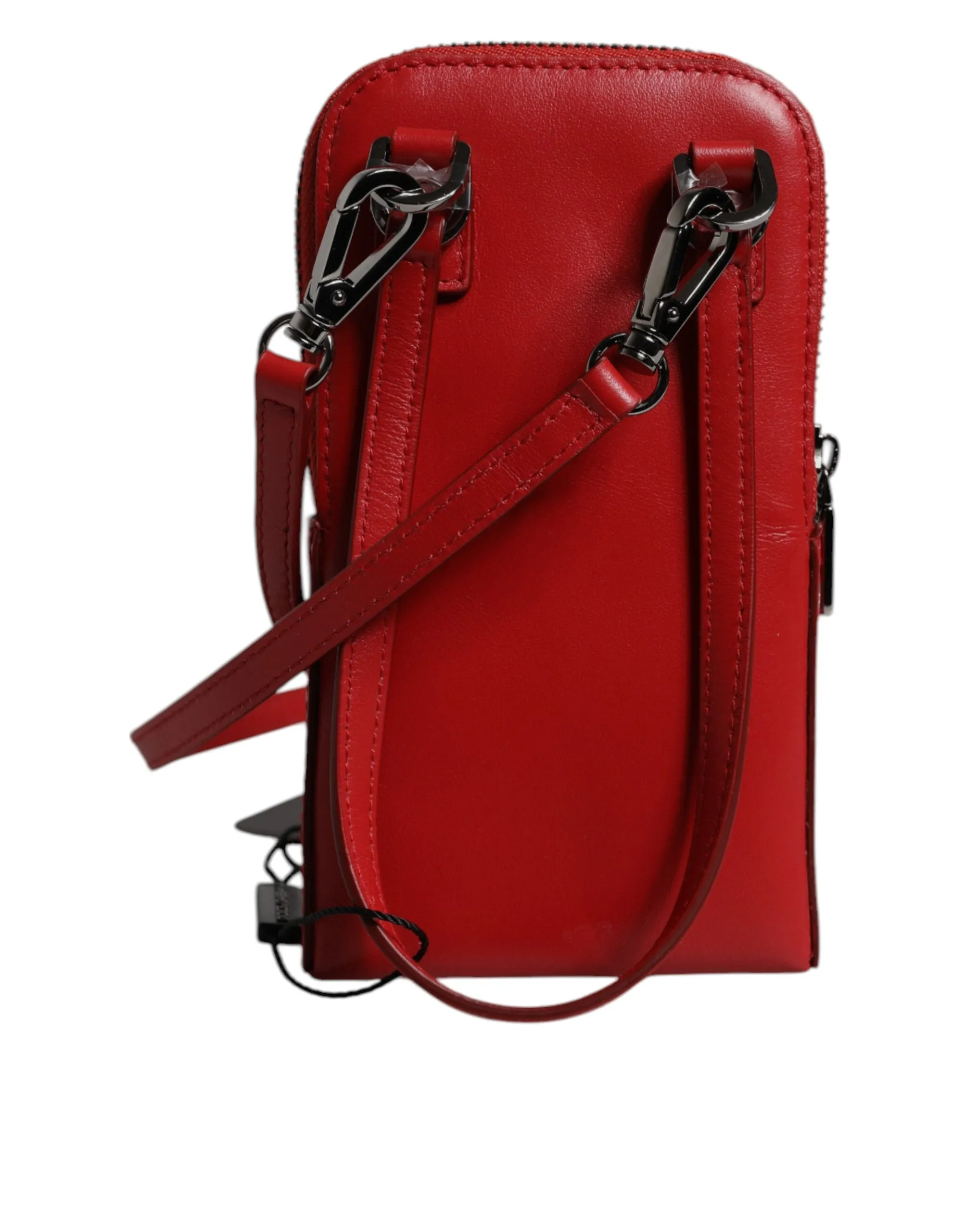 Dolce & Gabbana Leather Purse Phone Sling Crossbody Neck Strap Men's Bag