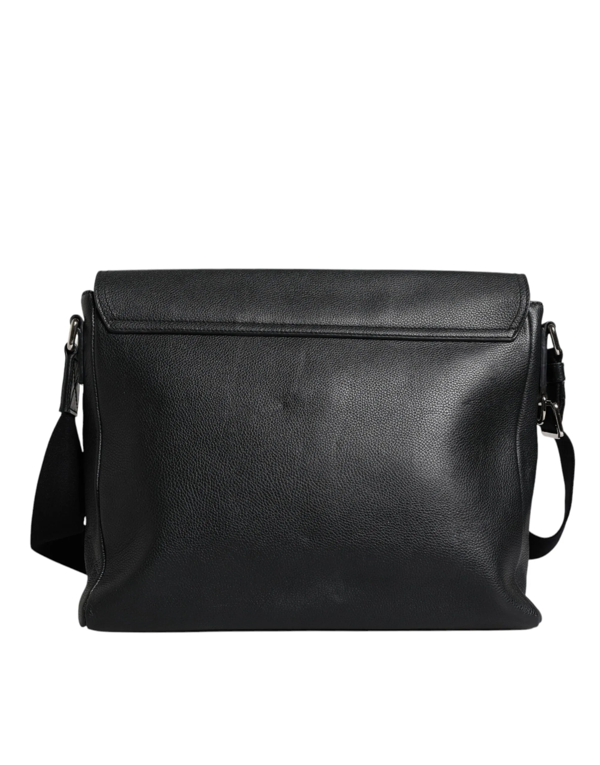Dolce & Gabbana Logo Plaque Leather Messenger Shoulder Strap Men's Bag (Pre-Owned)