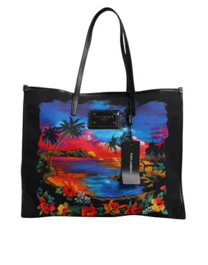 Dolce & Gabbana multi Graphic Printed Top Handle Shopping Tote Men's Bag