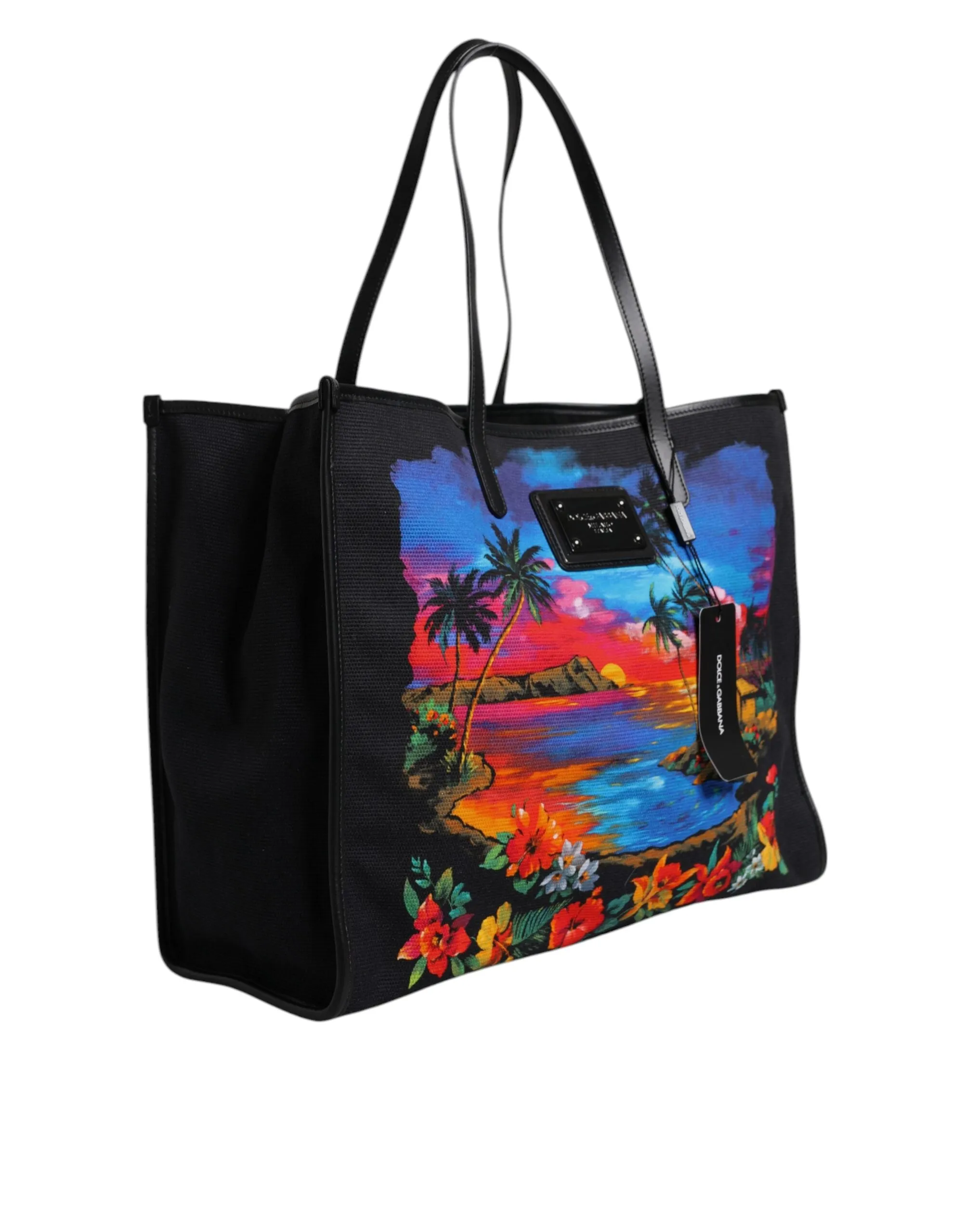 Dolce & Gabbana multi Graphic Printed Top Handle Shopping Tote Men's Bag