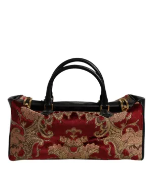 Dolce & Gabbana multi Leather Brocade Velvet Travel Duffle Tote Men's Bag (Pre-Owned)