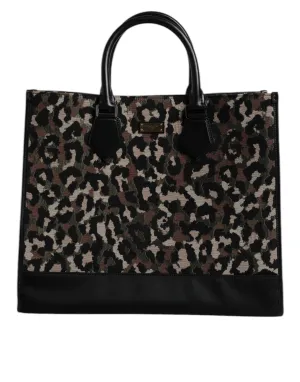 Dolce & Gabbana multi Leopard Shopping Tote Shoulder Men's Bag