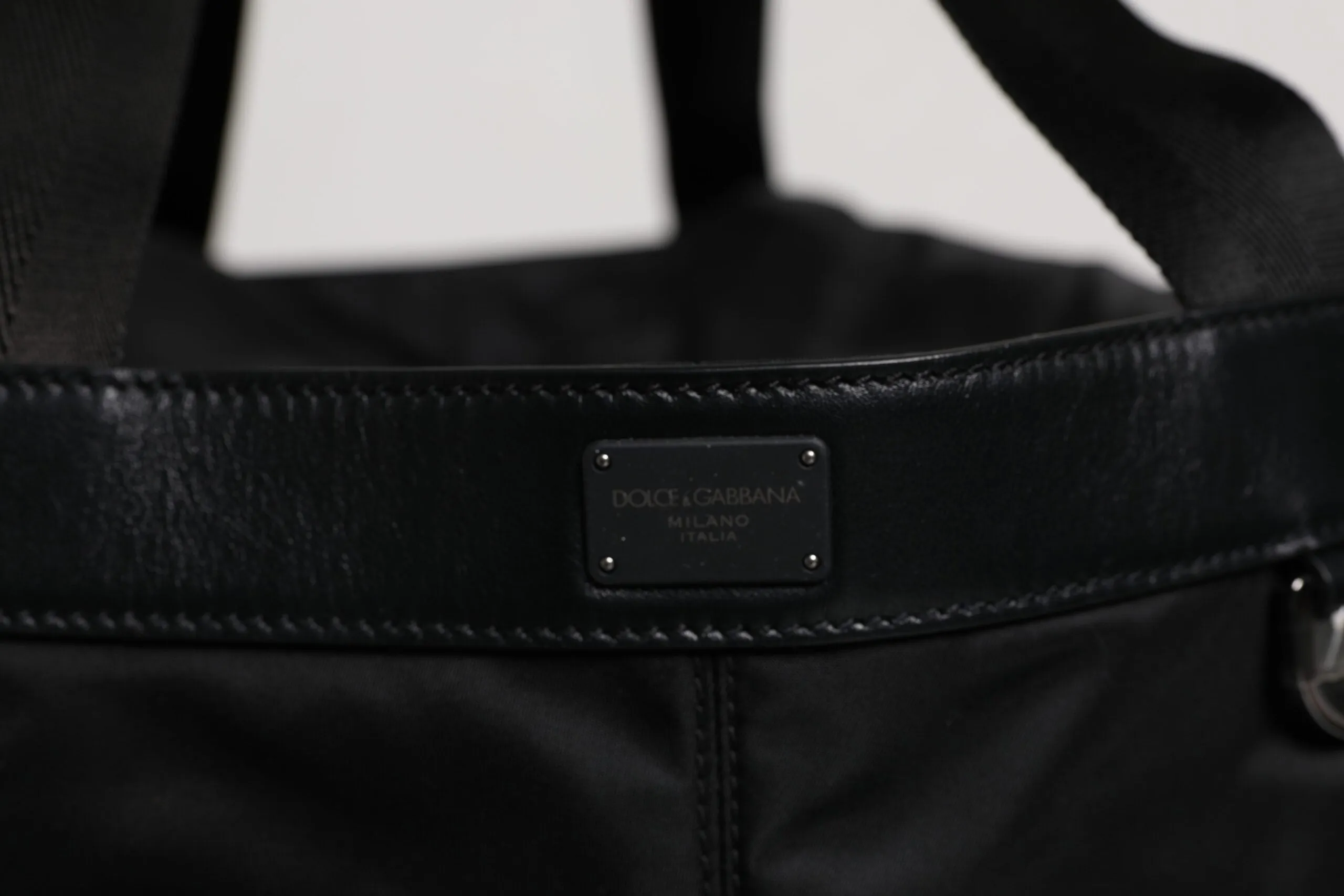Dolce & Gabbana Nylon Iconic Logo Shoulder Bucket Men's Bag