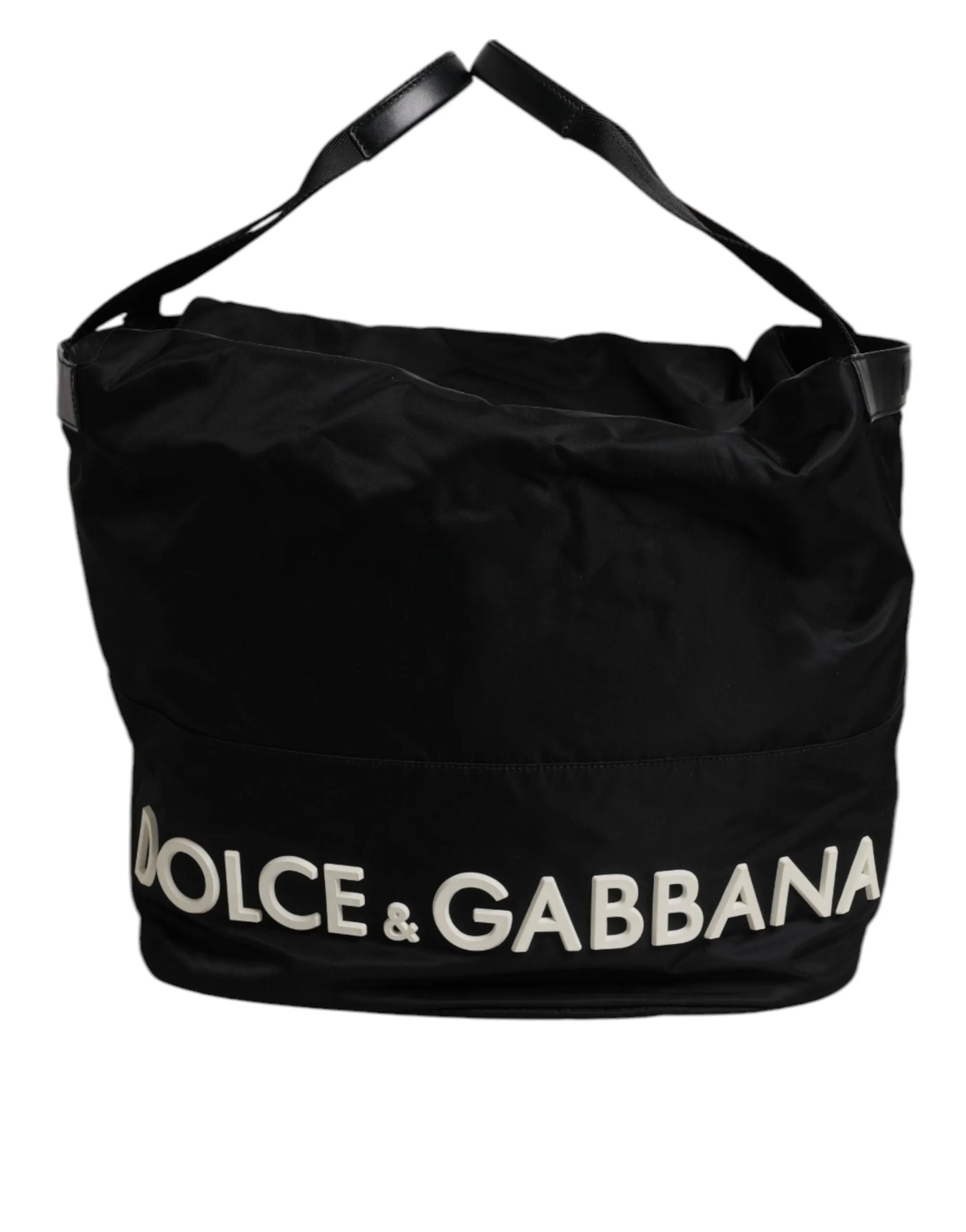 Dolce & Gabbana Nylon Iconic Logo Shoulder Bucket Men's Bag