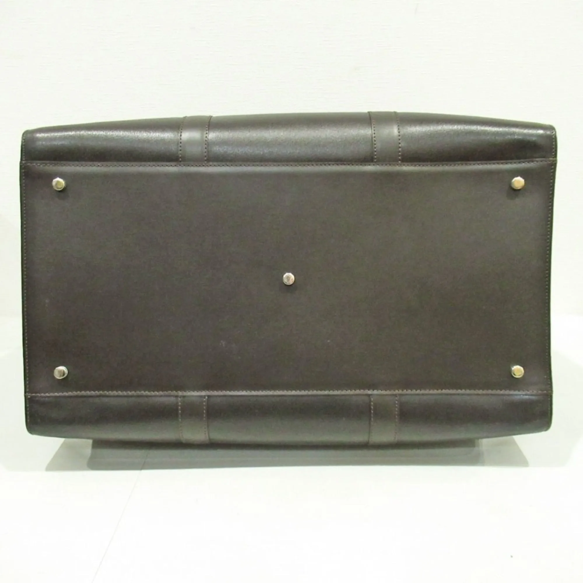 Dunhill Leather Boston Bag Handbag (Pre-Owned)