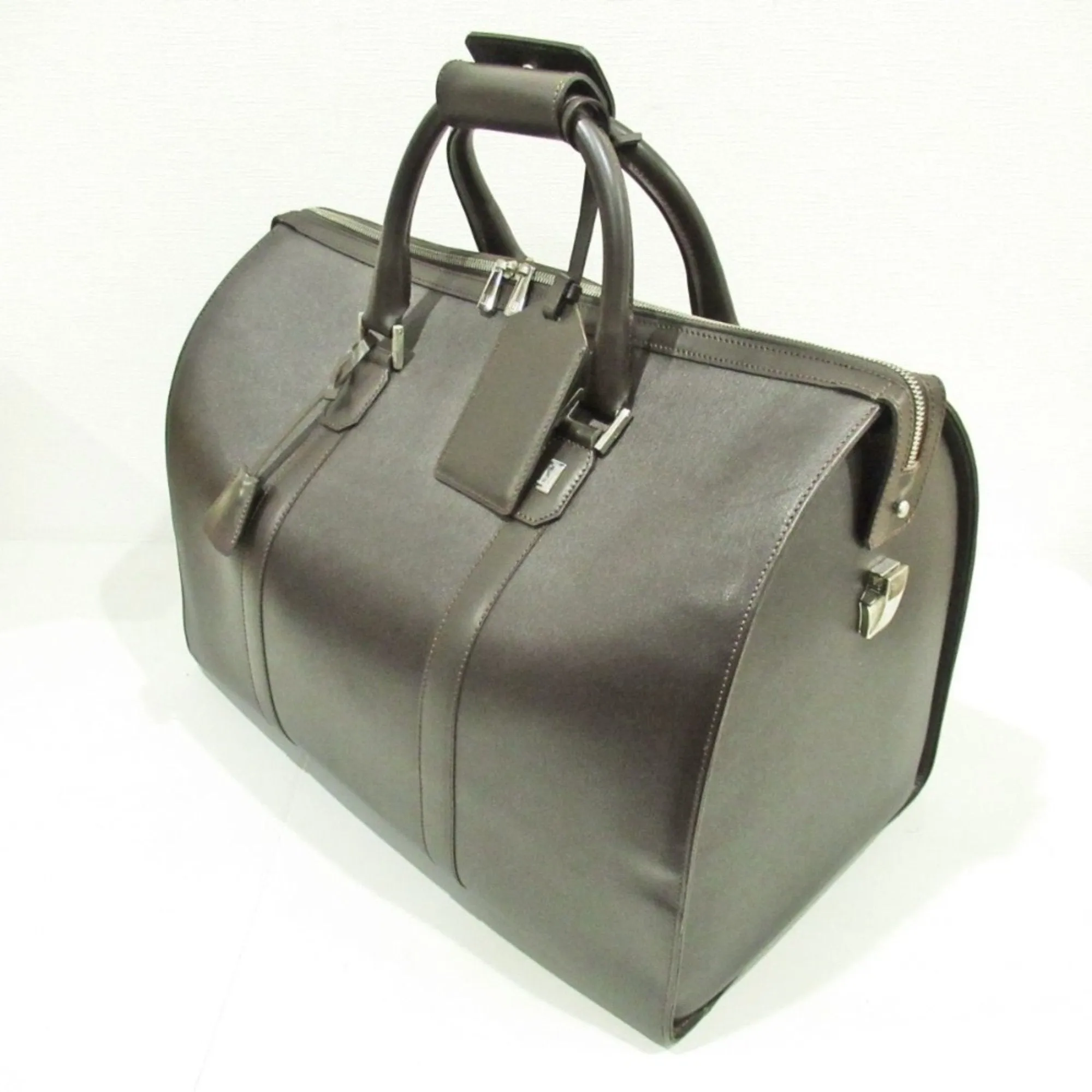 Dunhill Leather Boston Bag Handbag (Pre-Owned)