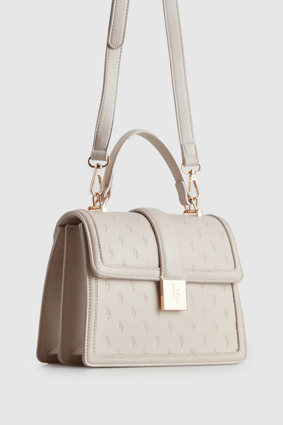 Embossed Top Handle Bag