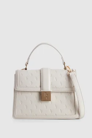 Embossed Top Handle Bag