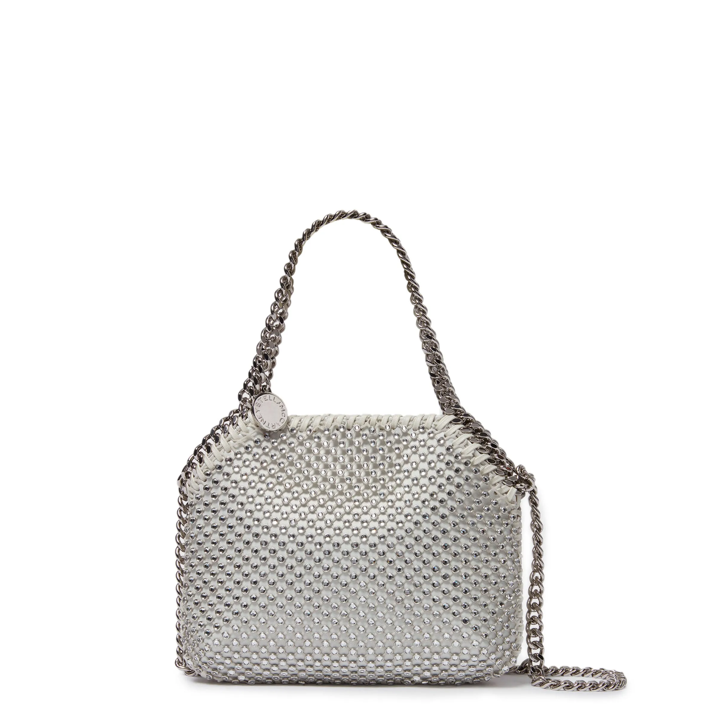 Falabella Evening Crystal Mesh, Oyster