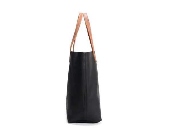 Fashion Handmade LEATHER Large Black WOMEN Tote Bag Tote Shoulder Purse FOR WOMEN