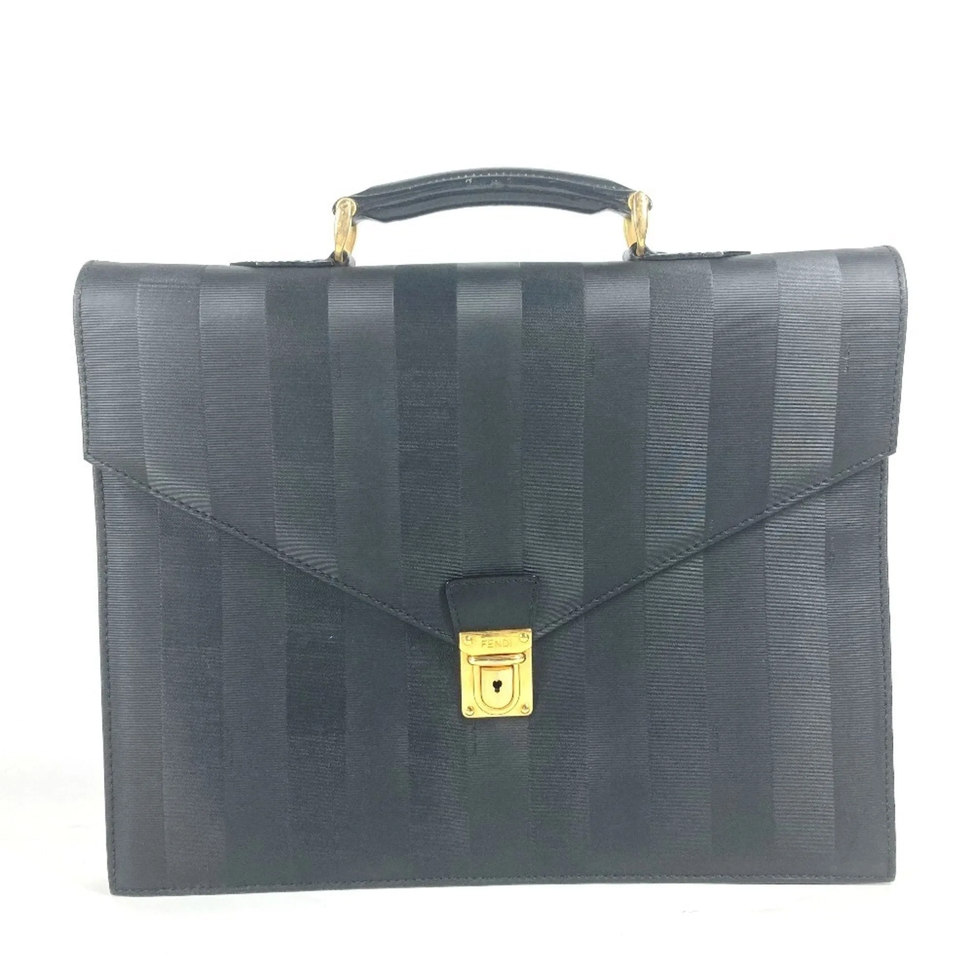 Fendi Pvc Briefcase Handbag (Pre-Owned)