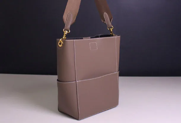 Genuine Leather handbag shoulder bag brown tote for women leather shopper bag