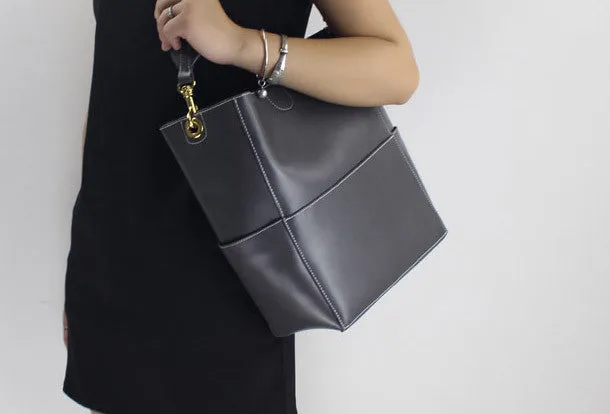 Genuine Leather handbag shoulder bag brown tote for women leather shopper bag