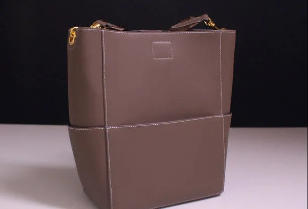 Genuine Leather handbag shoulder bag brown tote for women leather shopper bag