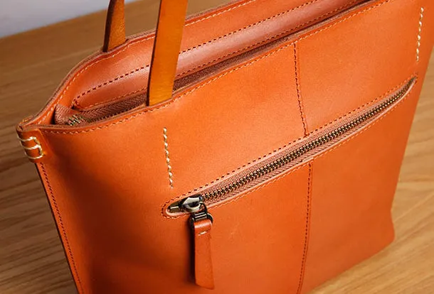 Genuine Leather Handbag Small Tote Bag Shopper Bag Shoulder Bag Purse For Women