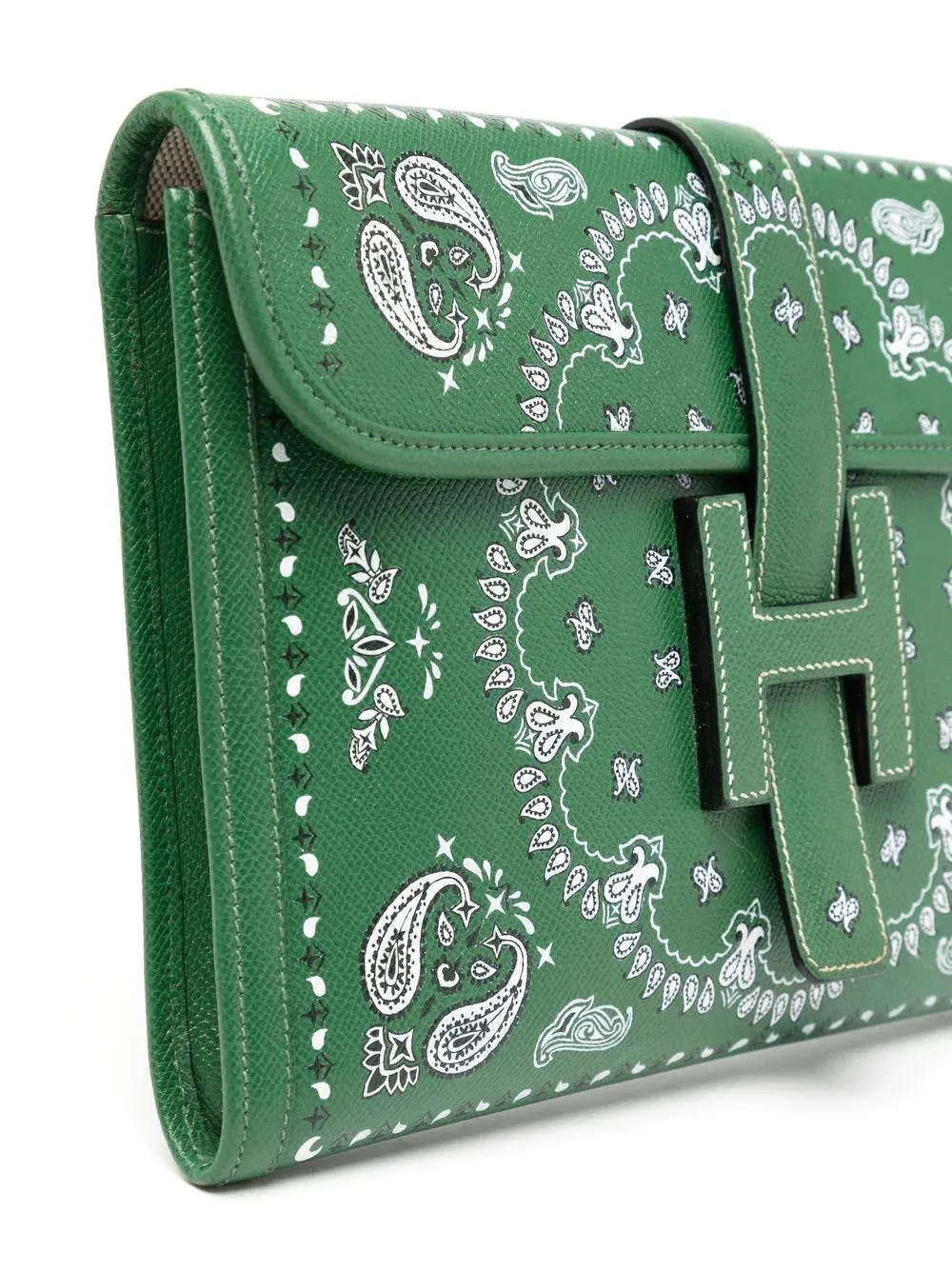 Green Leather Bandana Print Jige PM