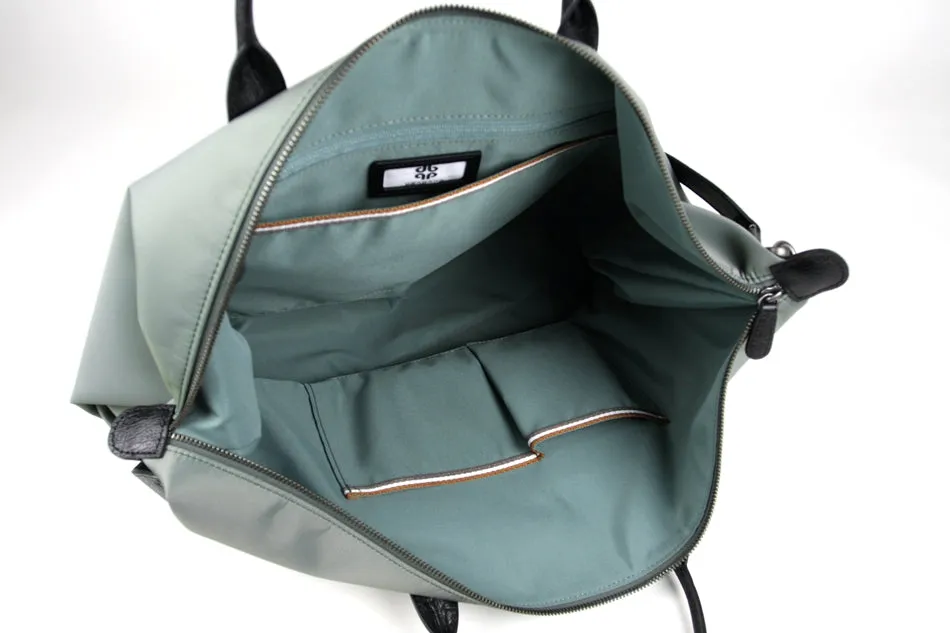 Green Womens Nylon Shoulder Totes Green Womens Nylon Shoulder Handbag Nylon Handbag Purse for Ladies