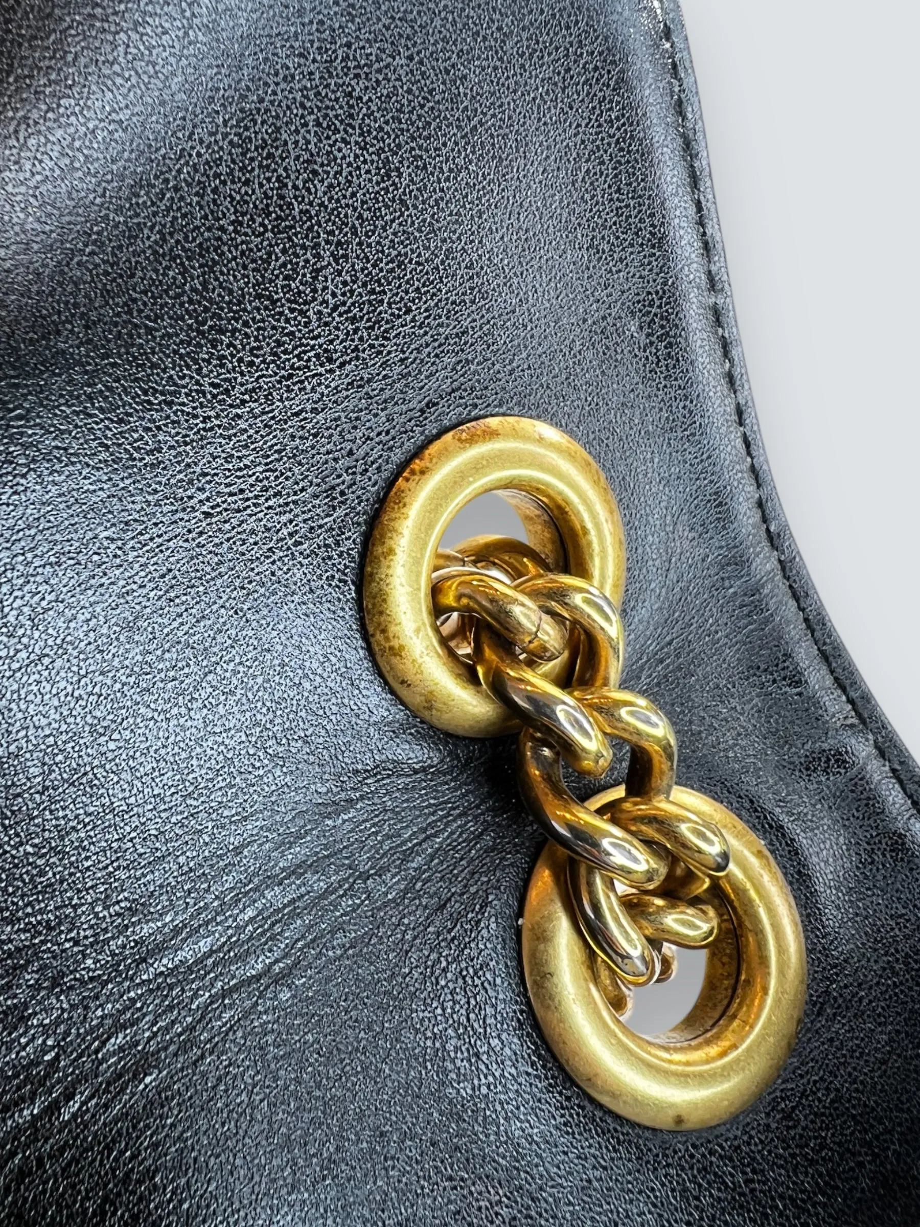 Gucci Black Leather Small GG Marmont GG Crossbody