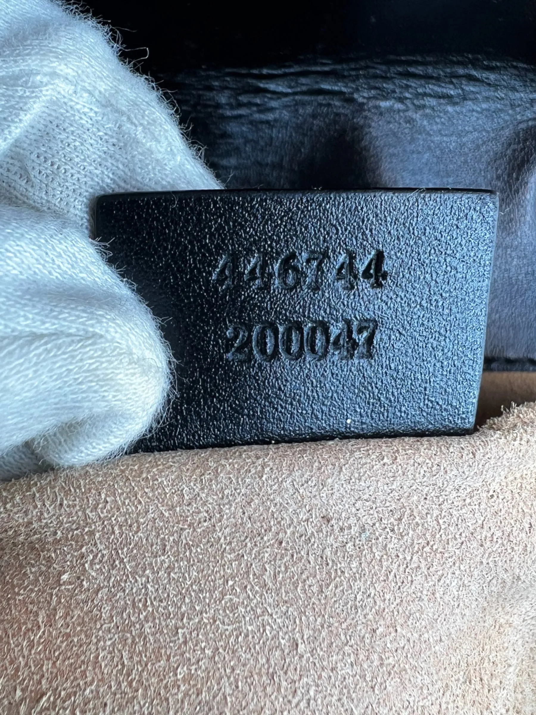 Gucci Black Leather Small GG Marmont GG Crossbody