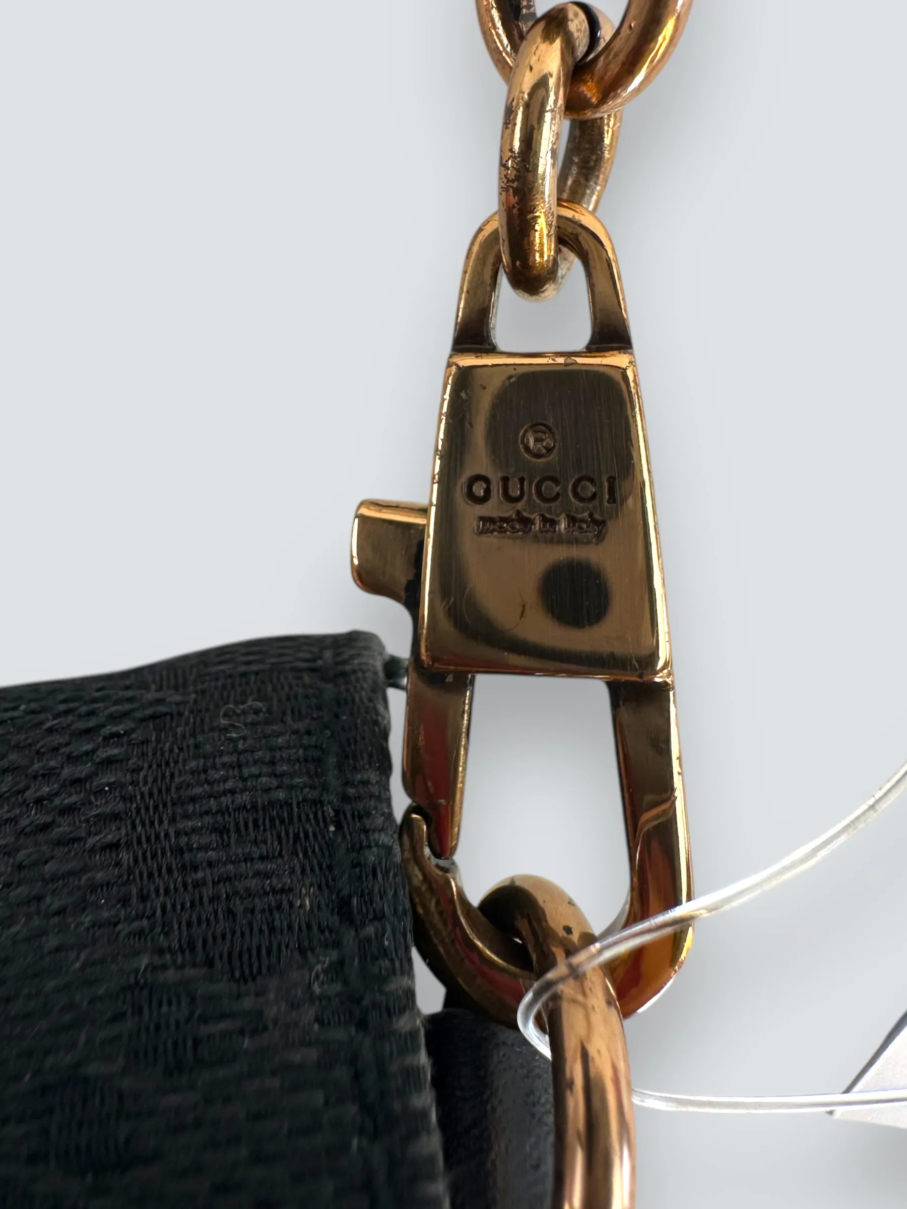 Gucci Black Monogram Canvas Horsebit Mini Shoulder Bag
