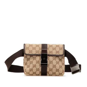 Gucci  Canvas Leather Fanny Pack (Pre-Owned)