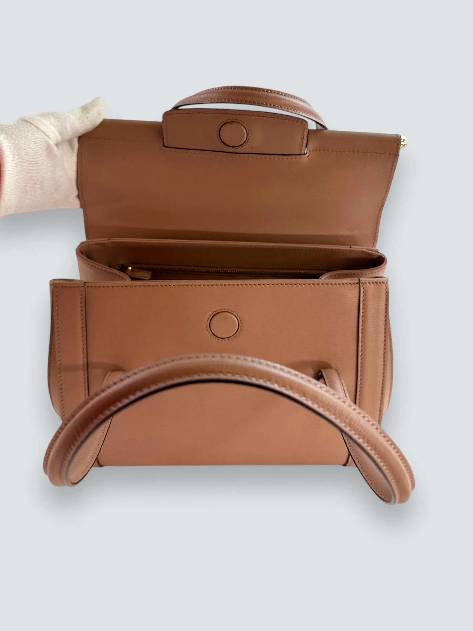 Gucci Dusty Pink Leather Bamboo Tote