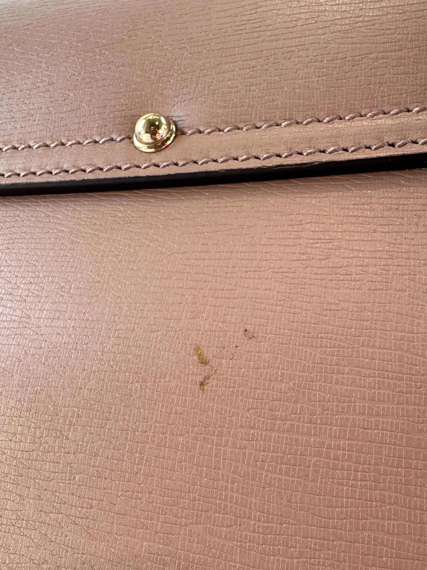 Gucci Dusty Pink Leather Bamboo Tote