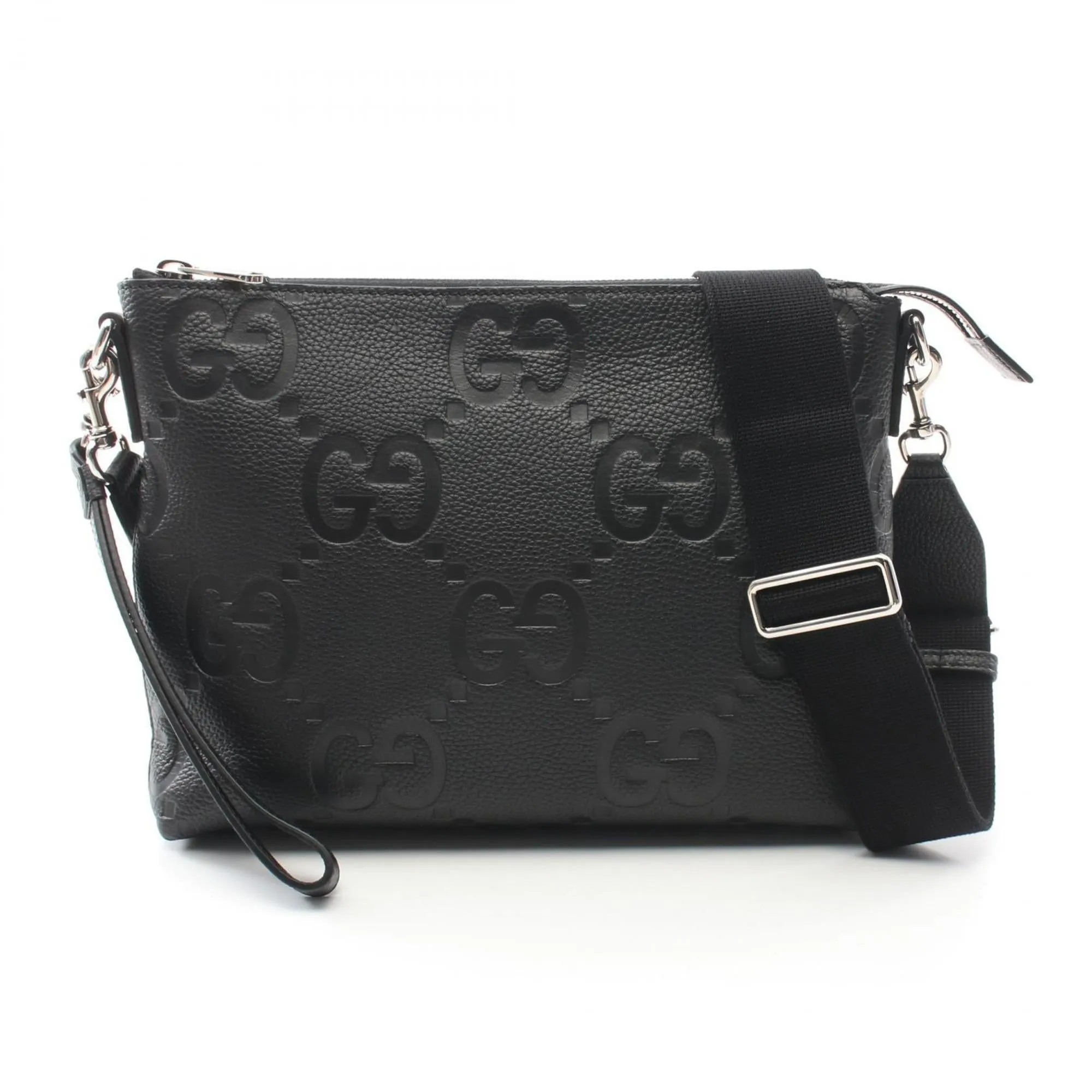 Gucci Leather Messenger Bag Shoulder Bag (Pre-Owned)