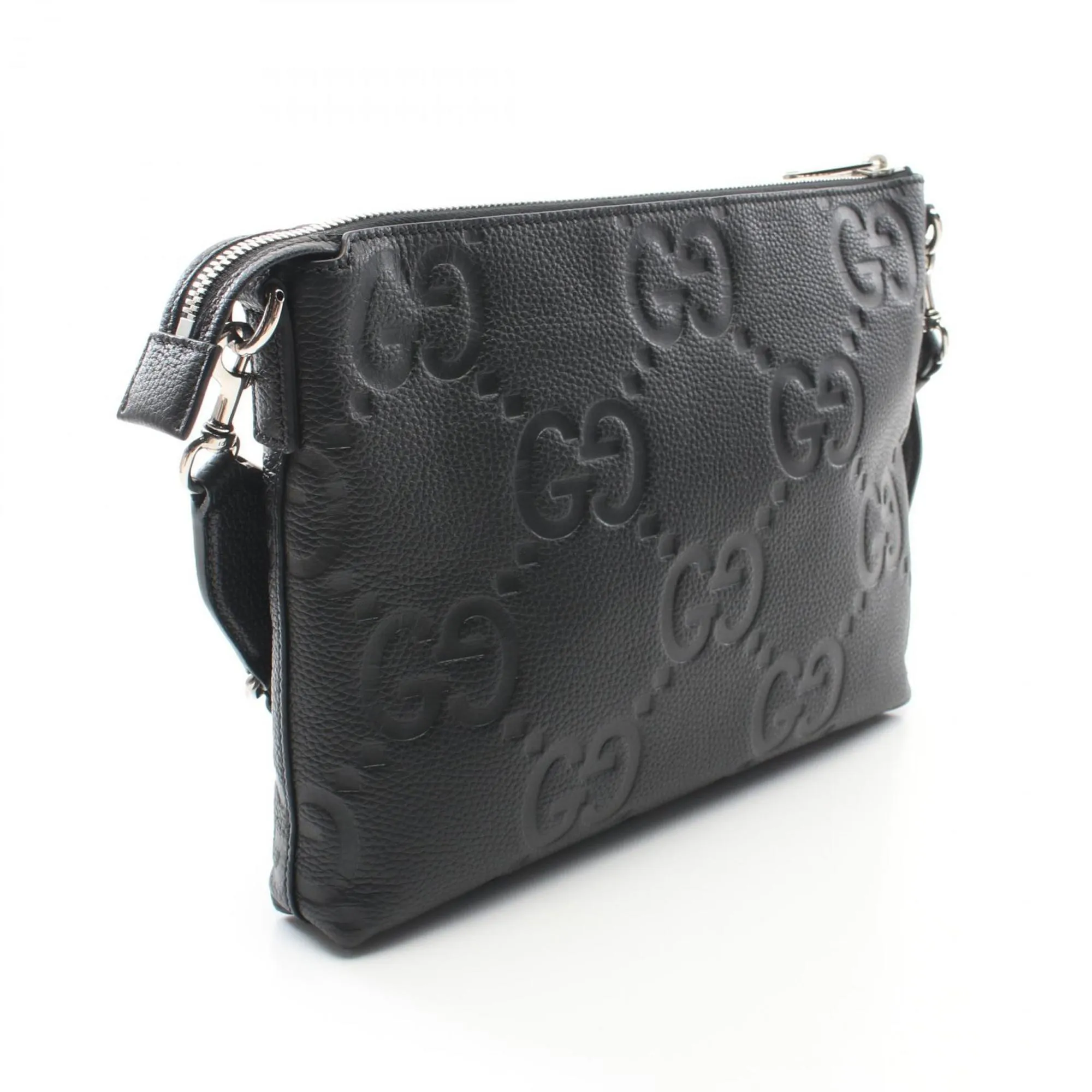 Gucci Leather Messenger Bag Shoulder Bag (Pre-Owned)