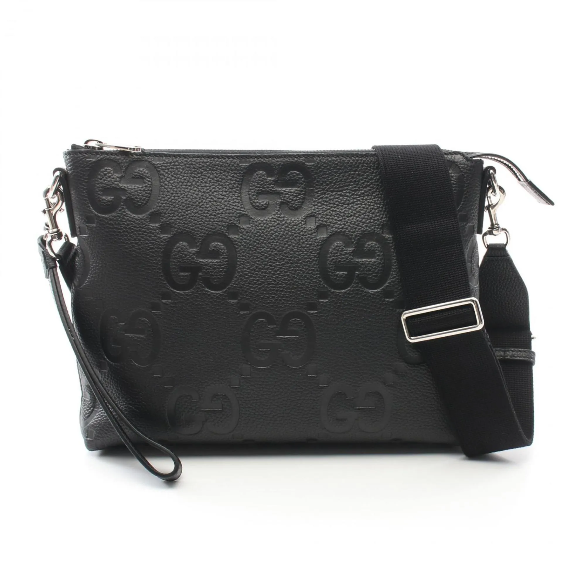 Gucci Leather Messenger Bag Shoulder Bag (Pre-Owned)