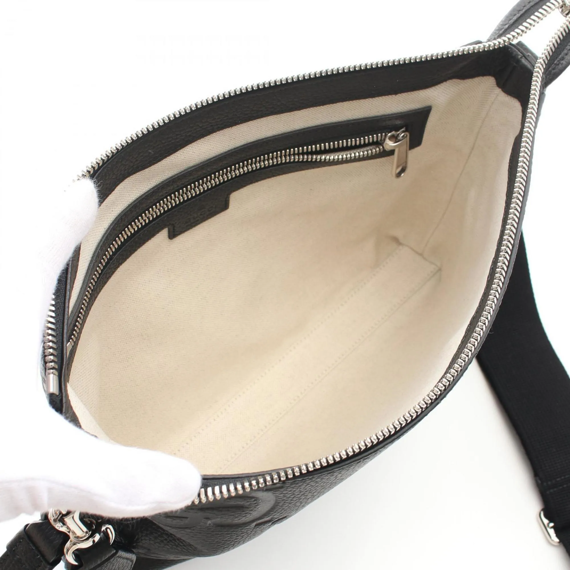 Gucci Leather Messenger Bag Shoulder Bag (Pre-Owned)