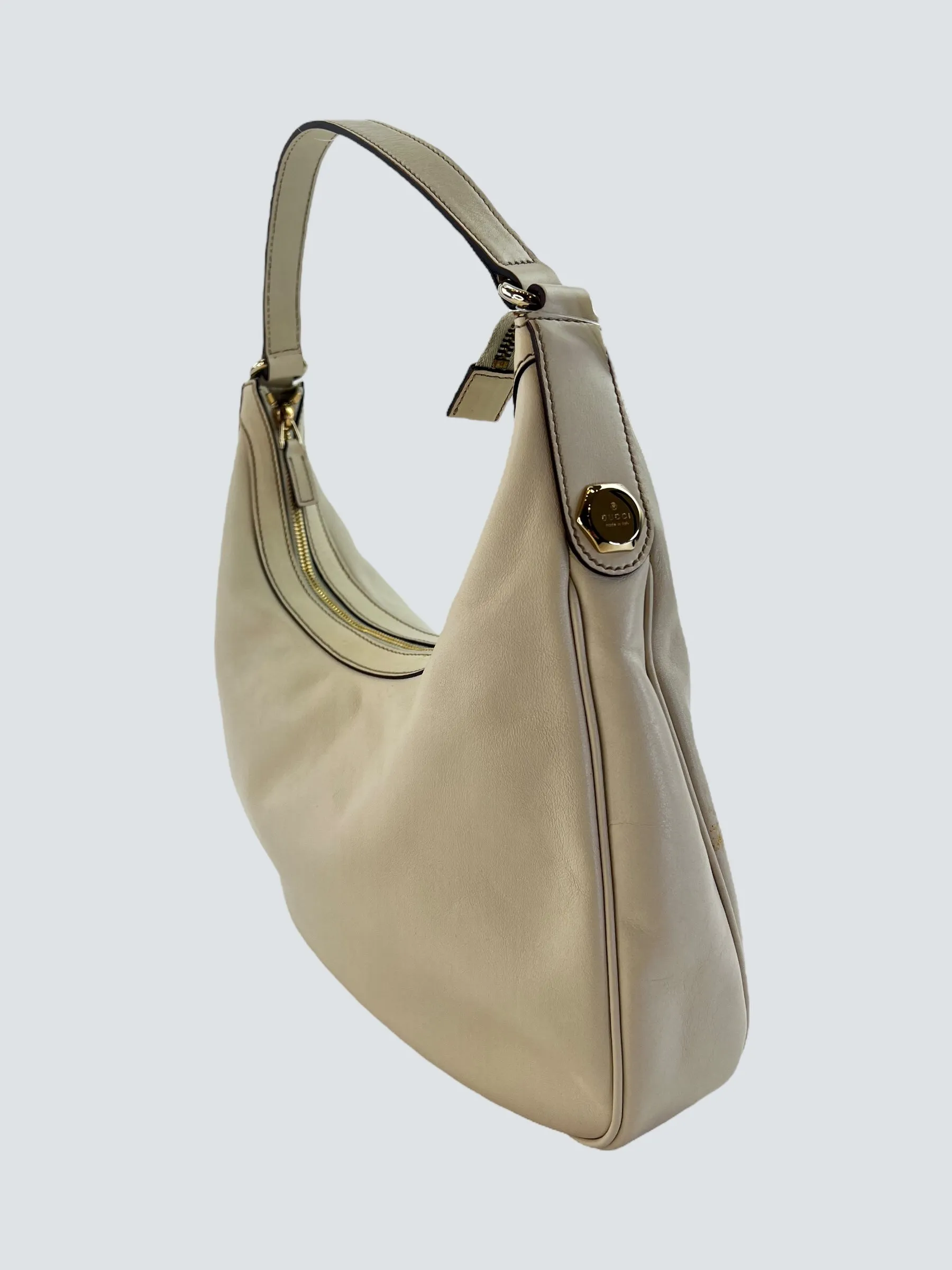 Gucci Off White Leather Shoulder Bag