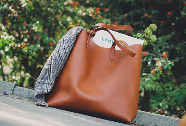 Handmade Genuine Leather Handbag Tote Bag Shopper Bag Shoulder Bag Purse For Women