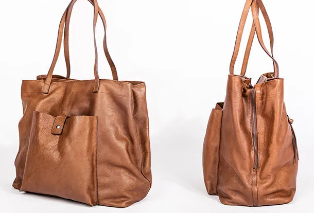 Handmade Genuine Leather Handbag Tote Large Shopper Bag Purse Handbag Shoulder Bag Purse For Women