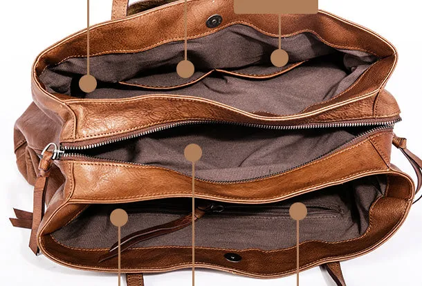 Handmade Genuine Leather Handbag Tote Large Shopper Bag Purse Handbag Shoulder Bag Purse For Women