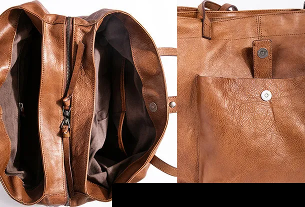 Handmade Genuine Leather Handbag Tote Large Shopper Bag Purse Handbag Shoulder Bag Purse For Women