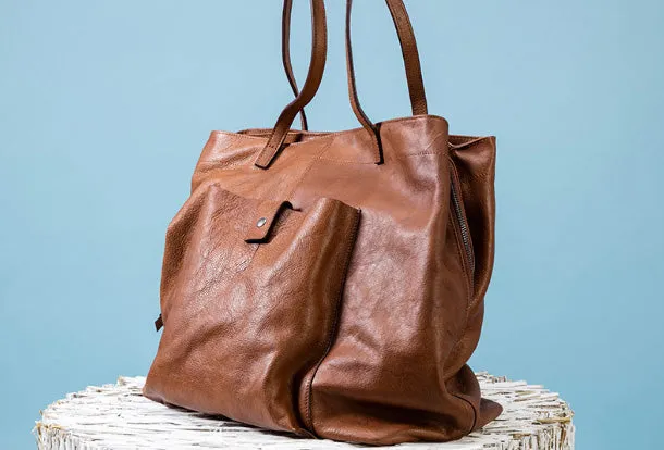 Handmade Genuine Leather Handbag Tote Large Shopper Bag Purse Handbag Shoulder Bag Purse For Women