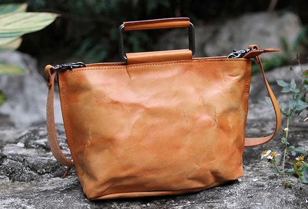 Handmade handbag tote purse leather crossbody bag purse shoulder bag for women