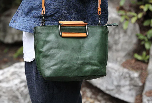 Handmade handbag tote purse leather crossbody bag purse shoulder bag for women