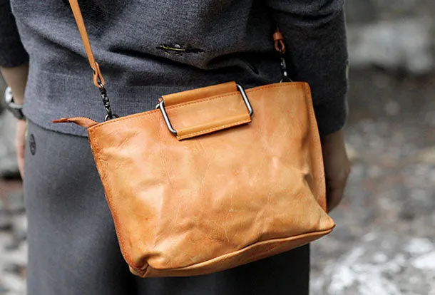 Handmade handbag tote purse leather crossbody bag purse shoulder bag for women
