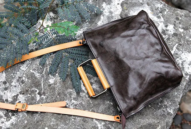 Handmade handbag tote purse leather crossbody bag purse shoulder bag for women