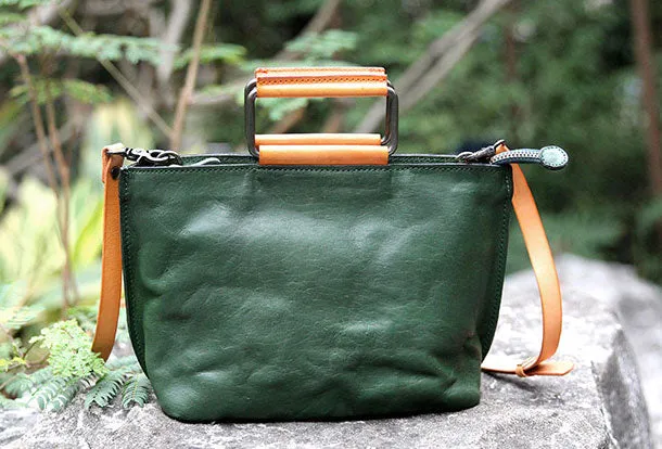 Handmade handbag tote purse leather crossbody bag purse shoulder bag for women