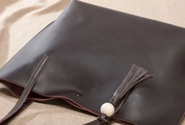 Handmade Leather handbag shoulder bag large tote for women leather shopper bag