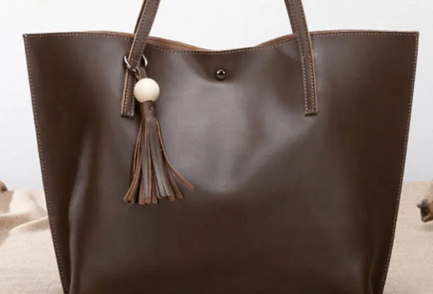 Handmade Leather handbag shoulder bag large tote for women leather shopper bag